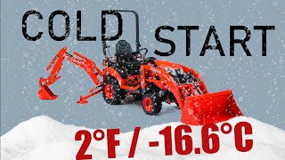 Kubota BX23S Cold Start [upl. by Sutherland387]