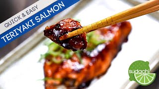 Easy Teriyaki Salmon Recipe shorts [upl. by Eirrok]