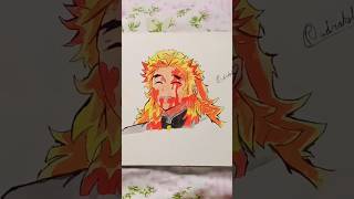 Painting Rengoku death scene🥲🔥 [upl. by Maribelle]