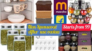 Meesho kitchen haul space saving organizers  starts from ₹99 kitchen finds from meeshounboxing [upl. by Aikas]