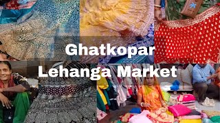 घाटकोपर  Ghatkopar Street Market  Mumbais Best Lehenga Market Designer Lehenga Rs1500  2023 [upl. by Odlanier582]