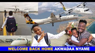 wow✈️ Akwadaa Nyame comes back from school ✈️✈️ 👏👏👏He tells boarding Experience 😂 [upl. by Naic]