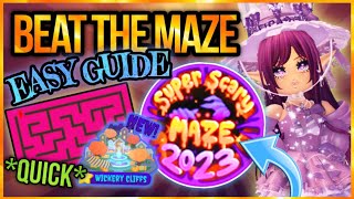 SUPER EASY How to BEAT THE 2023 MAZE in 2 MINUTES Royale High Halloween Update [upl. by Idnahs231]