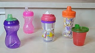 Sippy Cup Review  First Years NUK Gerber Munchkin NUBY [upl. by Gildas]