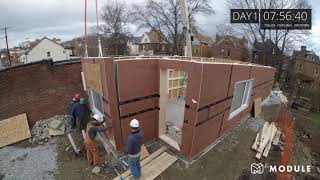 Module 2day Residential Construction Timelapse [upl. by Ymorej180]