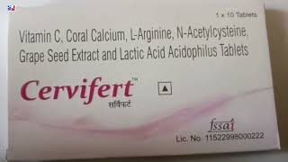 Cervifert Tablet  Vitamin C Coral Calcium LArginine NAcetylcysteine Grape Seed Extract and Lactic [upl. by Idas]