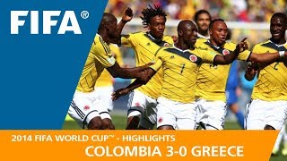 Colombia v Greece  2014 FIFA World Cup  Match Highlights [upl. by Paschasia]