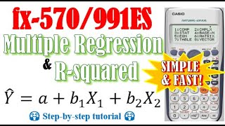 Solve Multiple regression using Casio fx570991ES PLUS calculator [upl. by Atinrahs]