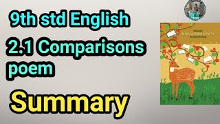 21 Comparisons poem summary  9th std English [upl. by Attevad]