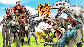 TODOS LOS HUMANOS VS TODOS LOS DINOSAURIOS  PRIMAL CARNAGE [upl. by Neelie879]