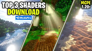 Top 3 SHADERS RELISTAS e LEVES para Minecraft pe 120 rodam em qualquer Celular 2023 [upl. by Fem]