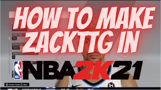 Most Accurate ZackTTG Build In 2k21Tendencies Badges Jumpshot ETC [upl. by Linell]