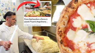 Pizzaiolo Napoletano ci mostra come prepara limpasto con biga per la sua Pizza Napoletana a Roma [upl. by Nakeber]