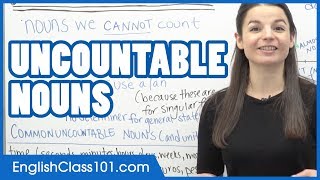 Uncountable Nouns  Learn English Grammar [upl. by Asilef]