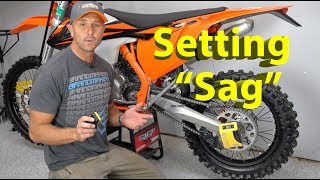 How to Set Your Sag on your Dirt Bike  Dirt Bike Set Up Tip [upl. by Ume421]