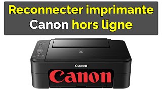 Comment connecter une imprimante Canon hors connexion alors qu’elle est allumée [upl. by Ahsimaj575]