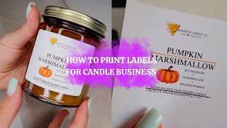 MAKING MY LABELS ON CANVA FOR MY CANDLES ⚡️ HOW I’M PRINTING LABELS AT HOME  TIPS FOR BEGINNERS [upl. by Samira]