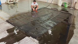 Sewer overflow  lncredible dirty carpet cleaning satisfying ASMR [upl. by Retsevlys]