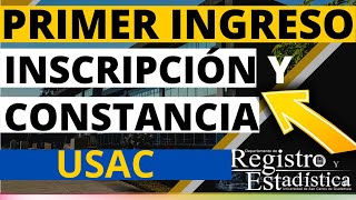 📌PROCESO de INSCRIPCIÓN 2024 y DESCARGAR CONSTANCIA para Estudiantes de PRIMER INGRESO USAC 😍 [upl. by Chandos]