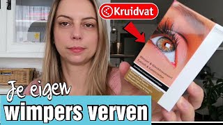 EIGEN WIMPERS VERVEN  KRUIDVAT  DIY  Bransus wimper en wenkbrauwverf REVIEW [upl. by Egni821]