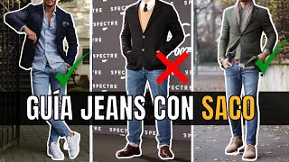 Cómo COMBINAR JEANS con SACO  ¡GUÍA para HOMBRE [upl. by Yssis]