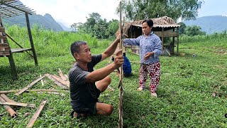 Daily life of the disabled family  Vegetable gardening growing vegetables  Make bamboo cupboard [upl. by Joseito]