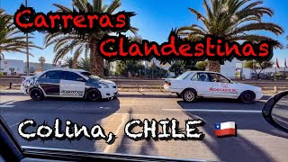 FUIMOS A UNAS CARRERAS CLANDESTINAS EN COLINA CHILE 🇨🇱 GAAG RACING [upl. by Wolk]