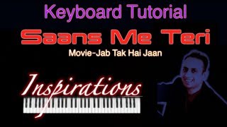 SaanssongJab tak hai jaankeyboard tutorial [upl. by Ad]