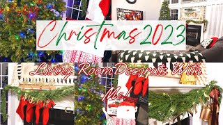 NEW 2023 CHRISTMAS DECORATE WITH ME LIVING ROOM CHRISTMAS DECOR IDEAS  Christmas Decorations 2023 [upl. by Amsirhc473]