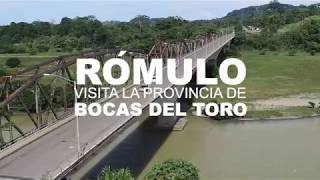 Changuinola  Visita de Rómulo Roux a la provincia de Bocas de Toro [upl. by Nuawed]