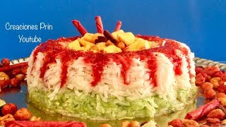 Rosca de frutas con chamoy para mesa de postres [upl. by Stevena]