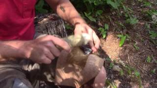 Flint knapping tips Thinning tough pieces [upl. by Antony]