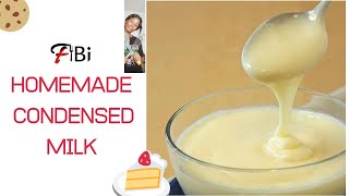 Make Sweetened Condensed Milk from Evaporated Milk  How To Make Homemade Condensed Milk Fibibakes [upl. by Radke]