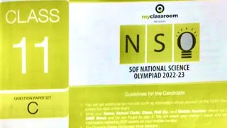 NSO Class 11  202223 SOF NSO National Science Olympiad Question Paper Class 11 SetC nso class11 [upl. by Alahc141]