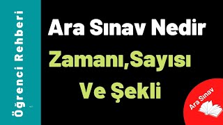 Ara Sınav vize Nedir Sayısı Zamanı ve Şekli [upl. by Lettie916]