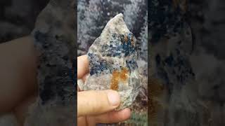 ✨️💙 Lazulite Kyanite Pyrite in Quartz  Graves Mountain Georgia [upl. by Kylander]