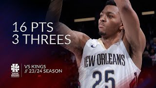 Trey Murphy 16 pts 3 threes vs Kings 2324 season [upl. by Atinuahs]