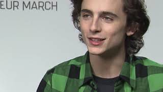 Timothée Chalamet speaks French with English subtitles for 30 seconds straight [upl. by Latsyek]