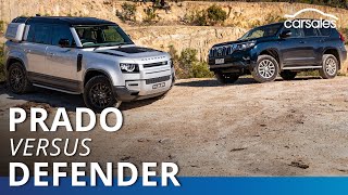 Toyota Prado Kakadu v Land Rover Defender 110 2020 Comparison Test carsalescomau [upl. by Schechinger]