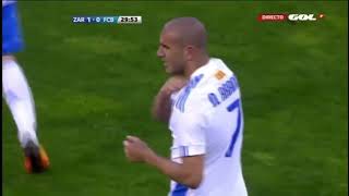 Carlos Aranda Gol Real Zaragoza VS FC Barcelona [upl. by Deering364]