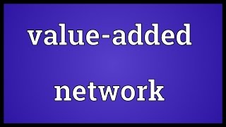 Valueadded network Meaning [upl. by Marilee]