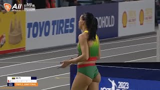 Dovile Kilty  Triple Jump  European Indoor 2023 [upl. by Nadabus]