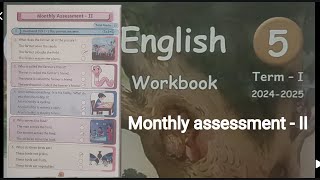 5th standard English term 1 monthly assessment 2 workbook answers 2024 25 [upl. by Aiekahs]