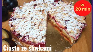 🇮🇹 CIASTO ZE ŚLIWKAMI I KRUSZONKĄ ❗gotowe w 20 minut1❗Crispy cake with plums and crumble [upl. by Wende658]