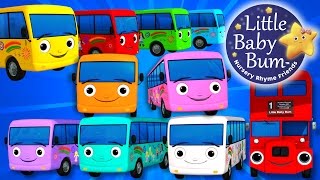 Ten Little Buses  Nursery Rhymes for Babies by LittleBabyBum  ABCs and 123s [upl. by Falcone]