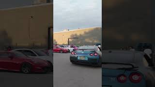 GTR vs Hellcat Rev Battle Who won 👀mopar hellcat gtr nissan carsofyoutube fyp [upl. by Cirenoj641]