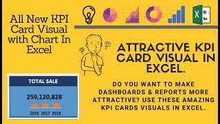 How to Create Easy Cards in Excel using Charts for Dashboard  Card Visual In Excel [upl. by Atsyrt]