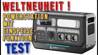 🔋⚡SUNBOOSTER Powerstation mit Einspeisefunktion Test Solaranlage mit Speicher Balkonkraftwerk [upl. by Ycnej275]