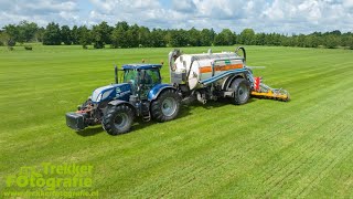 Grasland bemesten  van der Schors  Injecting slurry  Gülle ausbringen  New Holland  Kaweco [upl. by Kaspar]