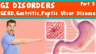 GI Disorders GERD Gastritis peptic ulcer Disease Part 5 [upl. by Cheffetz342]